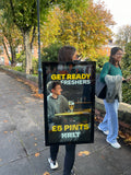 Advertise with our Digital Ad Walkers during Freshers Week in Belfast