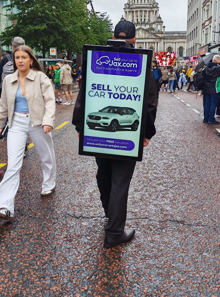 Advertise with our Digital Ad Walkers at Rali Ceredigion in Wales